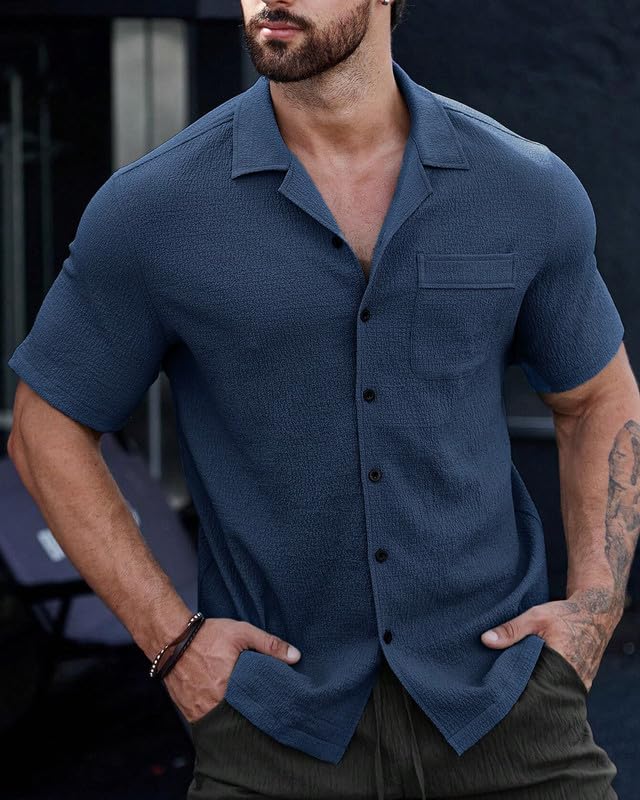 Image of I ENTERPRISE Casual Shirt for Men||Men Stylish Shirt|| Regular Fit Shirt for Men|| Men Stylish Shirt || Men Printed Shirt || Oversized Shirts for Men|| Shirt for Men (Solid-Shirt)
