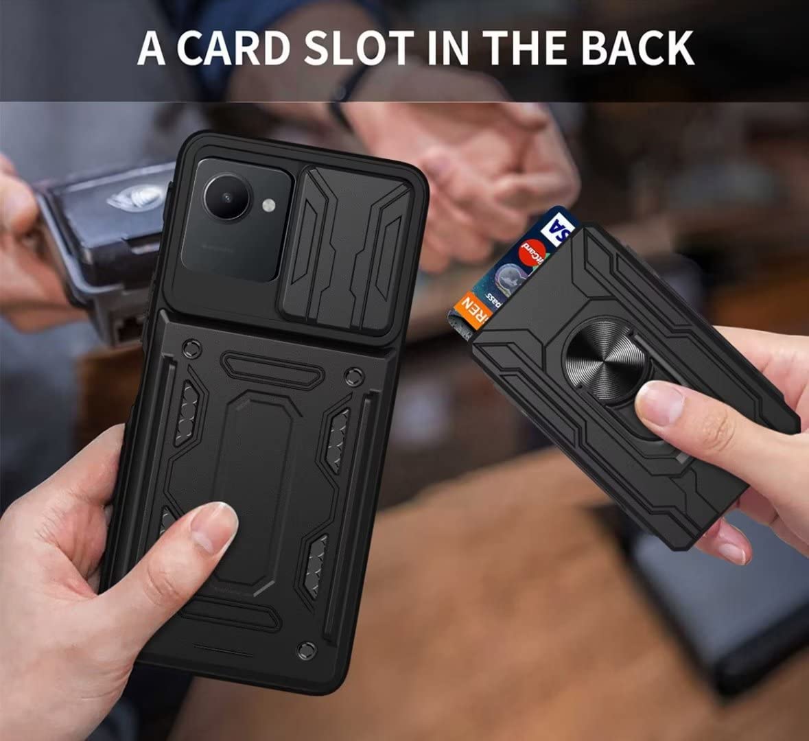TingYR Cover per Realme C30 Cover, Supporto Pieghevole, Cover Telefono