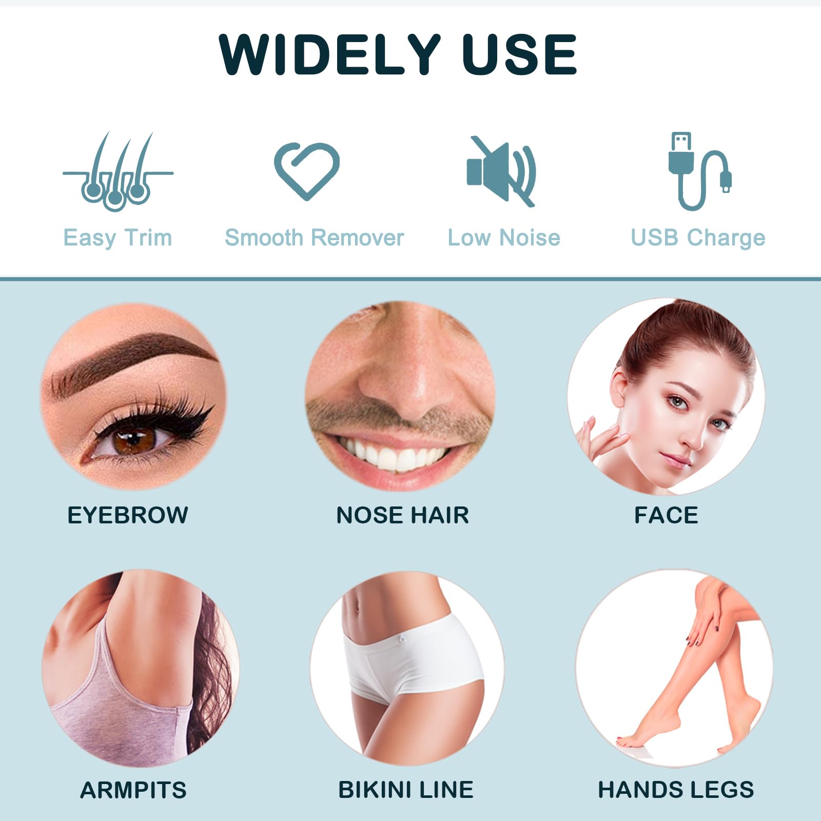 Recortadora facial de cejas para mujer, afeitadora recargable 2 en 1, removedor de rostro, pelusas de melocotón, sin dolor, luz LED integrada para labios, brazos, nariz, cabello, línea de bikini