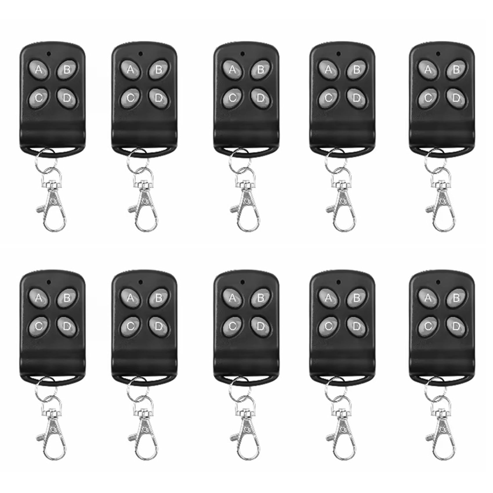 Jnchdghwa Black 10X 433Mhz Duplicator Wireless Cloning Remote Control 4Ch Electric Copy Controller Wireless Transmitter A
