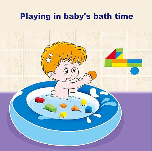 Miniatura 5 de Bloques de construcción de espuma para niños pequeños de 2 a 4 años, 41 bloques apilables suaves de EVA, juego de juguetes de espuma de baño para 41