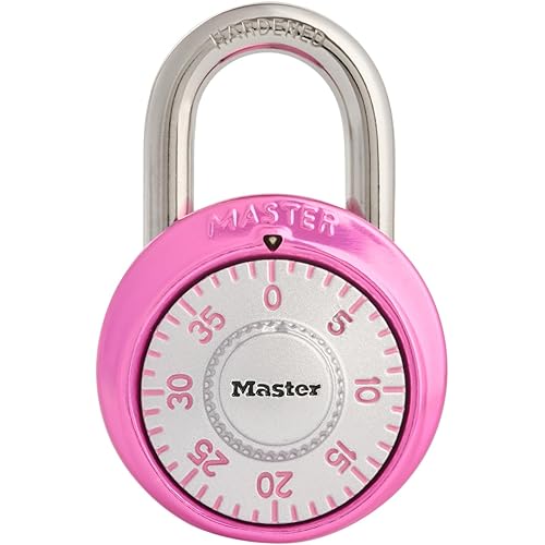 Master Lock 1530DPNK Locker Lock Combination Padlock, 1 Pack, Pink