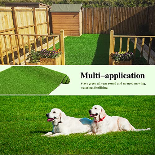 Weidear Artificial Grass 3 ft x 5 ft, 0.8 inch Fake Grass Mat, 4 Tones Synthetic Turf Rug, Indoor Outdoor Turf Grass for Dogs Pets/Patio Lawn Landscape Garden, Customized Sizes - Image 7