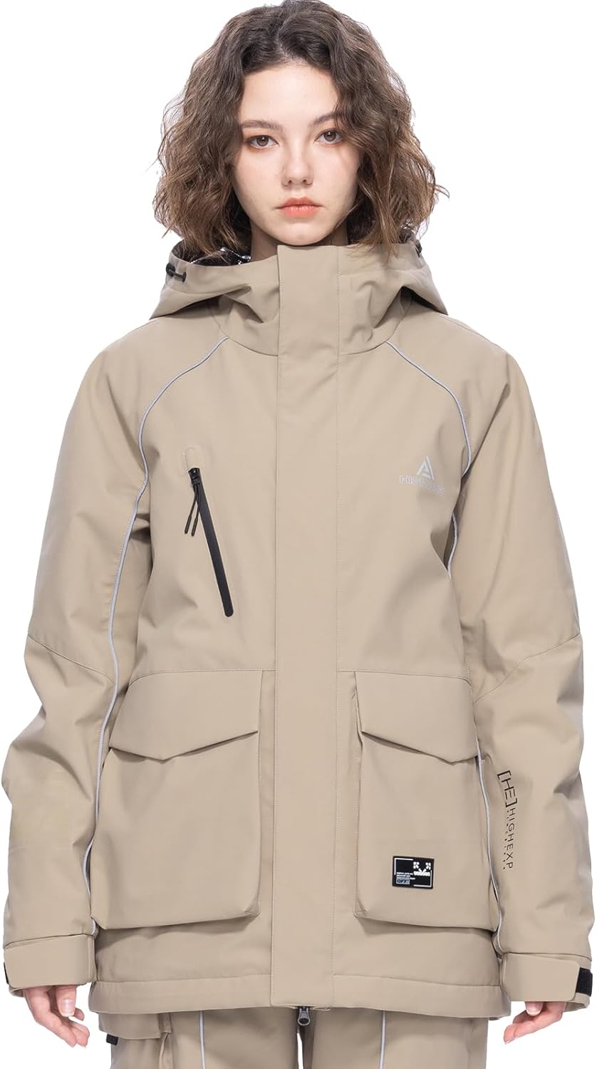 Ski Jacket Snowboard Coat Snow Winter Waterproof Insulated Windproof Baggy Warm Hooded Jacket for Men Women