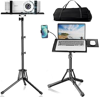 Projector Stand Laptop Tripod - Portable Tripod Adjustabl...