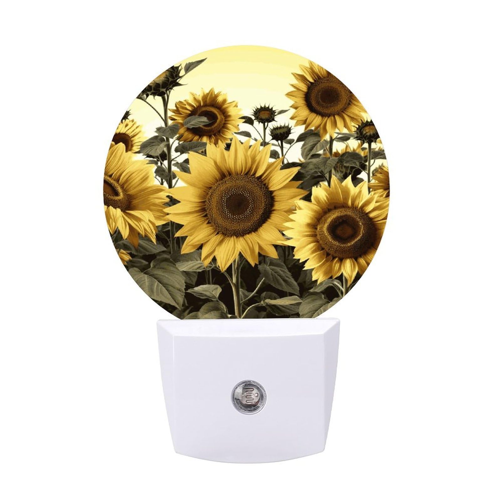 LDGSUPH - Yellow Sunflower Smart Sensor Night Light with Floral Design, 0.5W Smart Sensor Night Light, Plug in Night Light, Dusk to Dawn Sensor, Lights