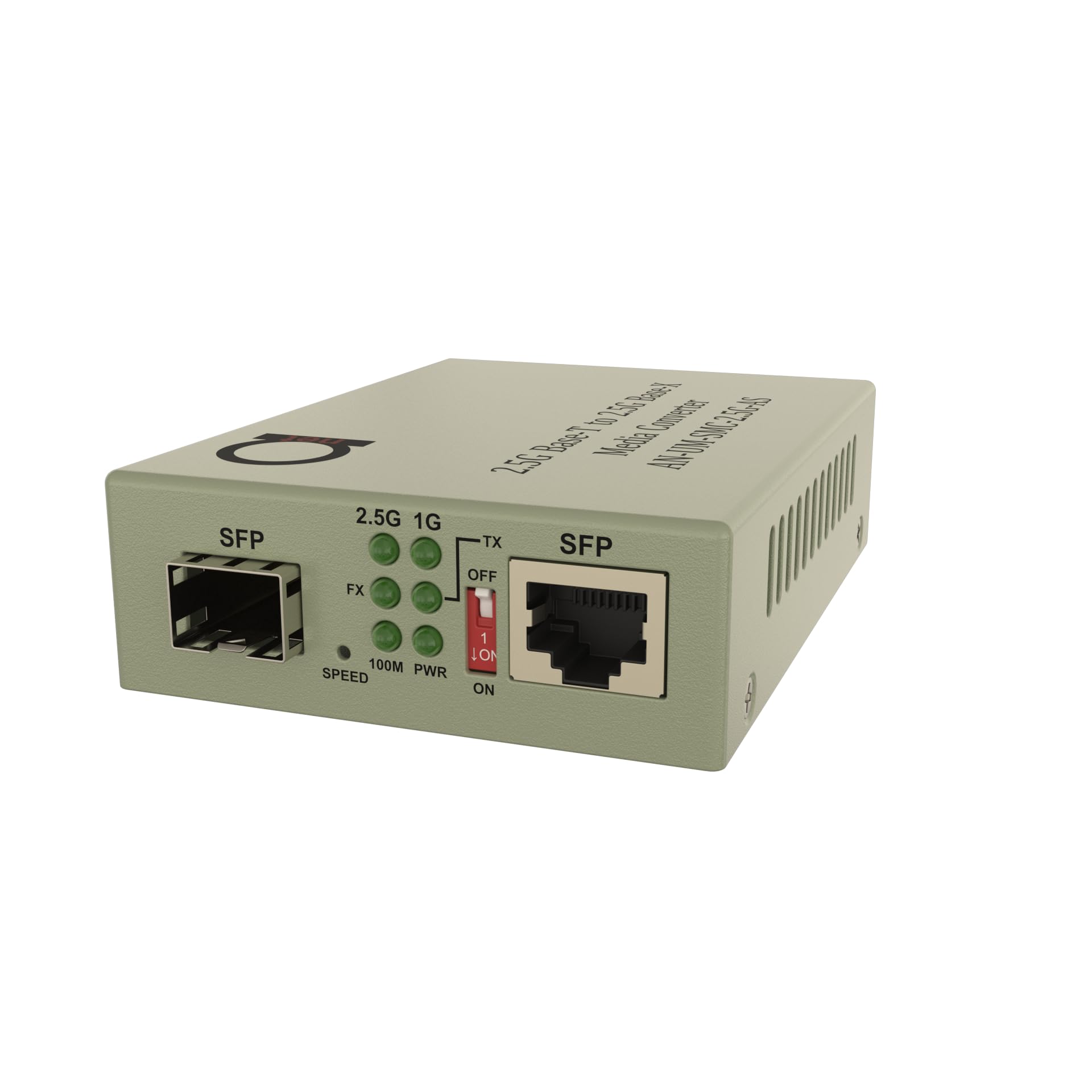 Convertitore multimediale da Ethernet a fibra 2.5G | Slot SFP a doppia fibra configurabile per 1G e 2.5G | Compatibile con fibra ottica multimodale e monomodale, 2.5GBe 1Gbe 1Gbe 100Mbps autosensing