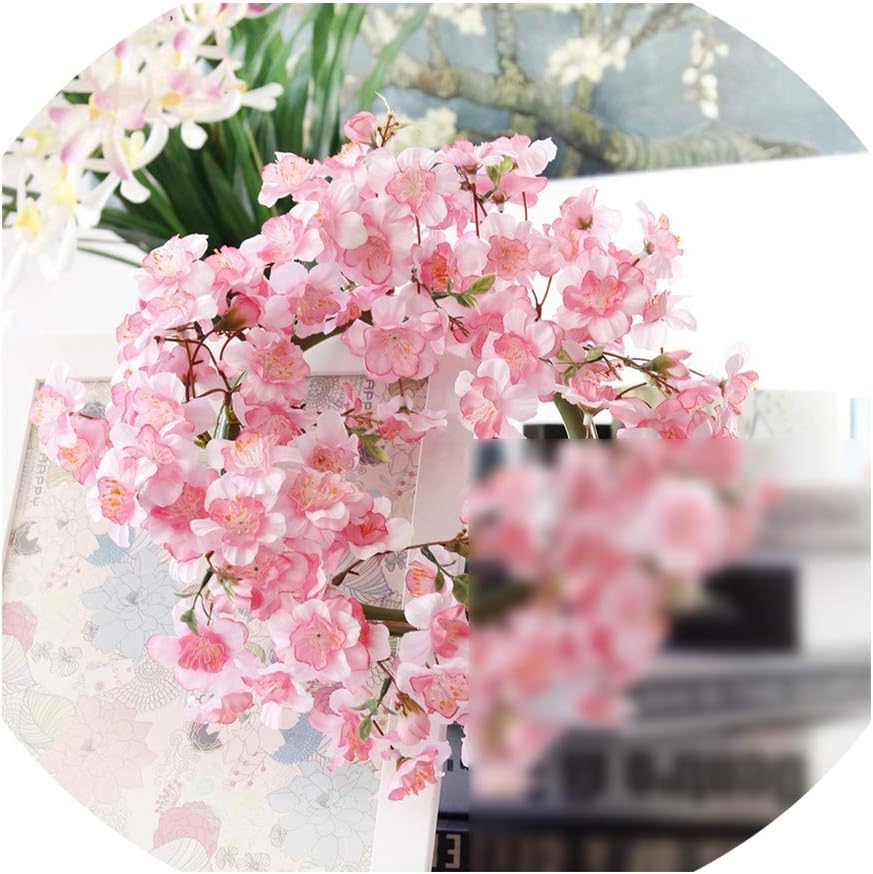 Artificial Wreath Cherry Blossom Garland Wreath DIY Wedding Home Door Decor