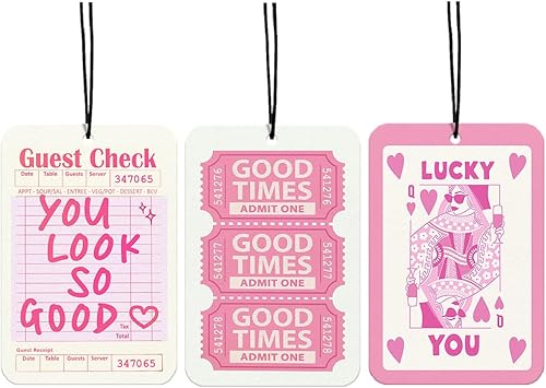 Miniatura 14 de Ambientador de Coche Retro con Lazos de Leopardo 4 Piezas, Accesorios de Coche con Estampado de Guepardo Bola 8 de la Suerte para Interior, Lazos de