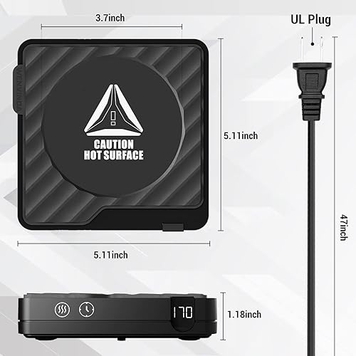 Miniatura 4 de Calentador de tazas, calentador de café con apagado automático, calentador de taza de café con 3 ajustes de temperatura, calentador de tazas para