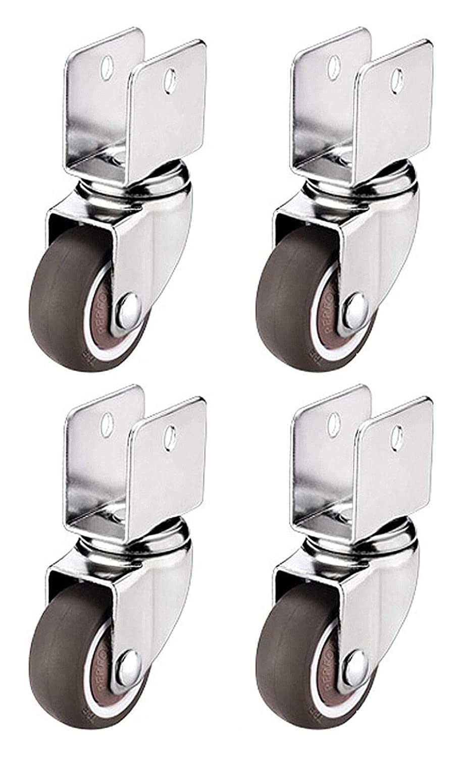 Rotelle girevoli per mobili da 40 mm con rotelle mobili silenziose con freno di ricambio (4 pezzi senza freno 16 mm)