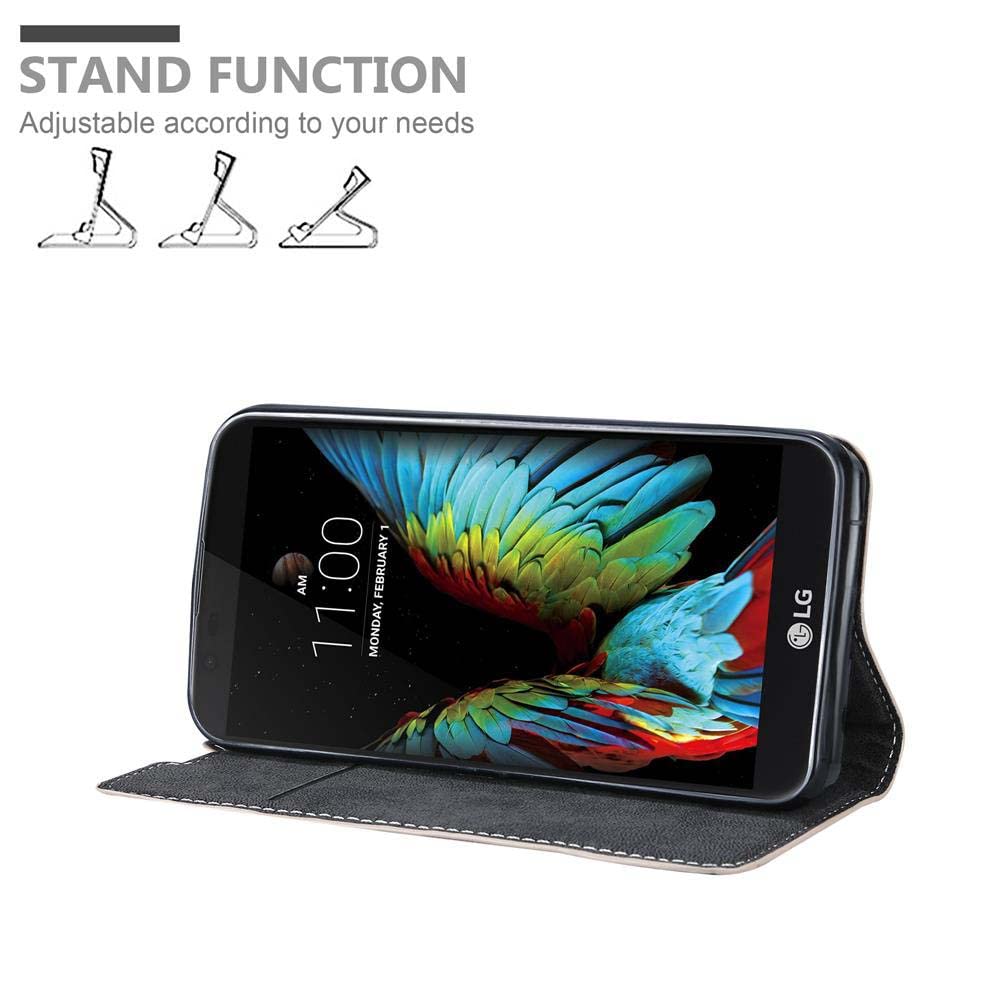 Custodia Libro Per Lg K10 2016 In Rosso Zafferano - Con Funzione Stand E Chiusura Magnetica Portafoglio Cover Case Wallet Book Etui Protezione De 119097