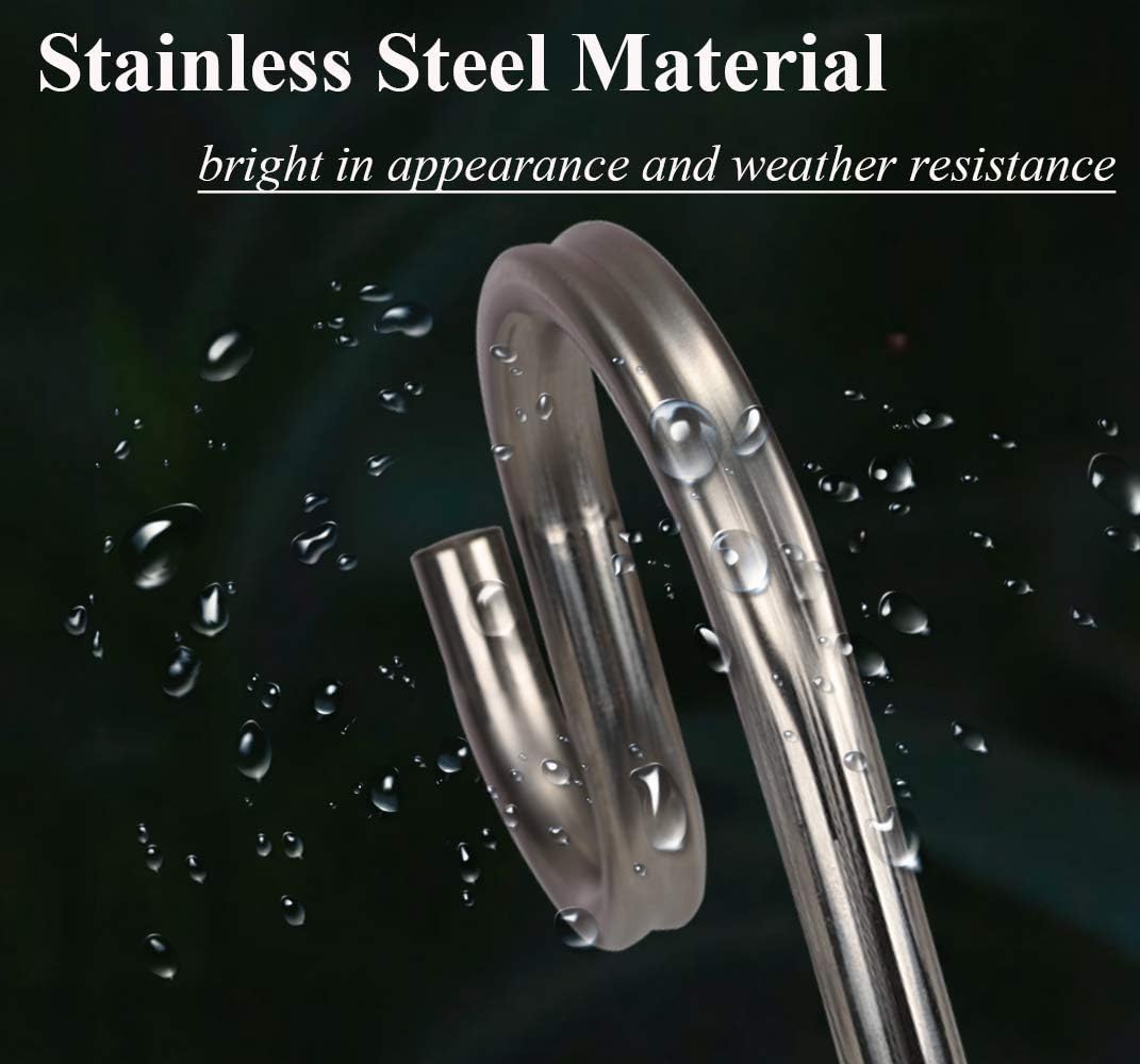 Harrms Herdershaak, zilver, 156 cm, 5-tanden, vogelvoederdispenser, standaard, in hoogte verstelbaar en weerbestendig, metalen haken voor vogelvoederstations, lantaarns, windgongen, plantenhangers