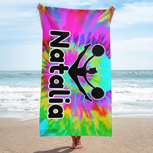 Miniatura 7 de Toallas de playa personalizadas con nombre, lindo mono personalizado, de secado rápido, absorbente, de microfibra, toalla de baño para piscina, para