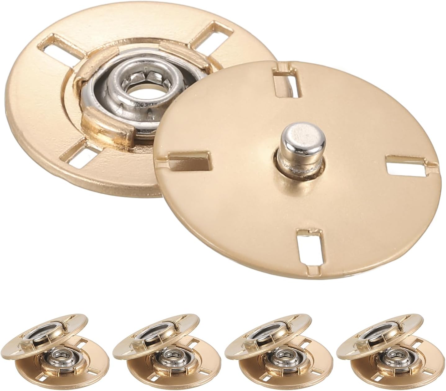 Amazon.com: uxcell 5Pcs Snap Buttons, Metal Invisible Buckle Fasteners ...