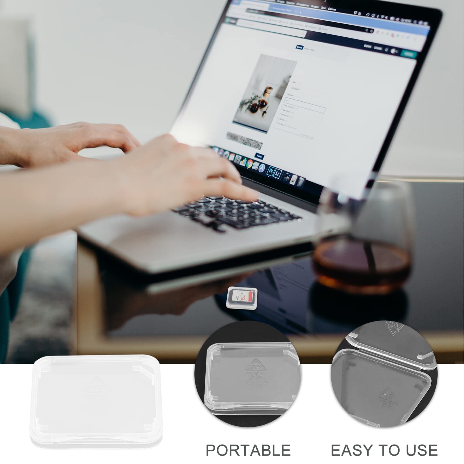 KOMBIUDA – 100 étuis Transparents Pour Cartes Mémoire, SIM Ou Bijoux – Protège Et Range En Un Clin D’œil ! - 9