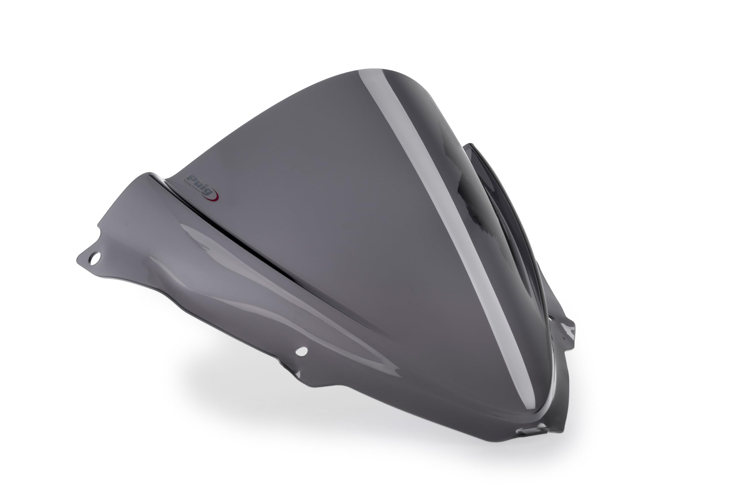 Puig 21831F Z-Racing aerodynamic and sporty windscreen made of 3 mm acrylic with double height and side channels that improve protection and stability, Dark smoked