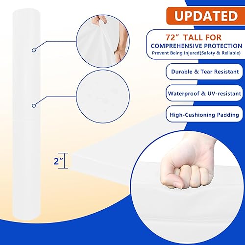 Vista 35 de Almohadilla de seguridad resistente para postes redondos de 3 a 5 pulgadas, impermeable y duradera, garaje, sótano, almohadilla de seguridad