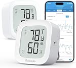 GoveeLife WiFi Thermometer Hygrometer H5103, Indoor Bluetooth Temperature Humidity Sensor with Electronic Ink Display, App Notification Alert, Free Data Storage Export, Digital Remote Monitor for Bedroom