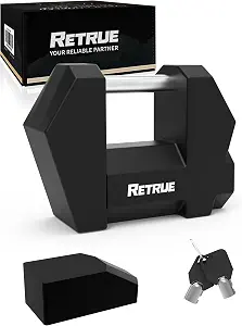 RETRUE Cyber Lock™ Trailer Coupler Tongue Lock, Heavy Duty Steel, Black
