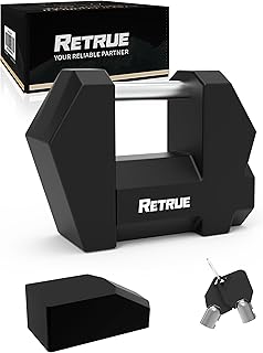 RETRUE Cyber Lock™ Trailer Coupler Tongue Lock, Heavy Duty Steel, Black