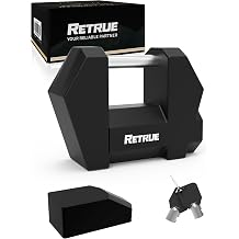 RETRUE Cyber LockTM Trailer Coupler Tongue Lock, Heavy Duty Steel, Black