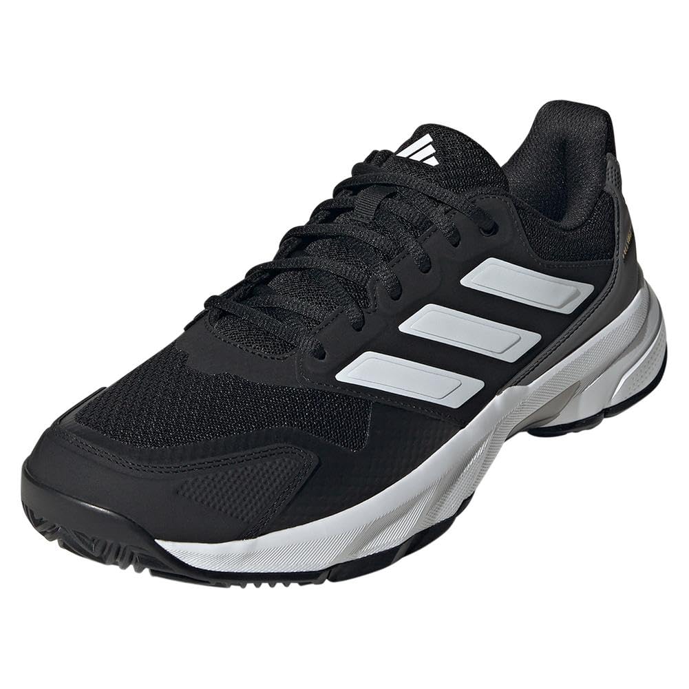 adidas Men's Courtjam Control 3 Tennis Shoe, Black/White/Grey, 12.5-picture-26