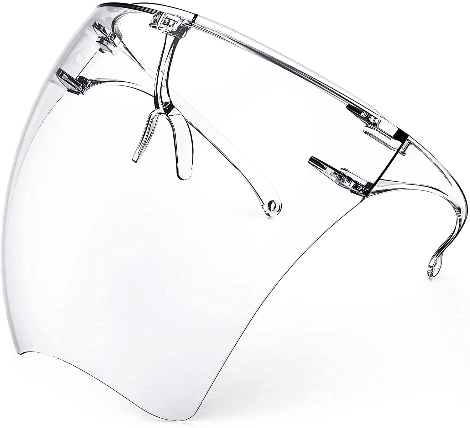 ORILEY Face Shield Safety Goggle 2000 Micron Reusable Anti-Fog Lens Wide Clear Protective Visor Scratch Resistant Full Face Protection Cover for Indoor and Outdoor (1 Piece) (Model Number: UCBFS01)