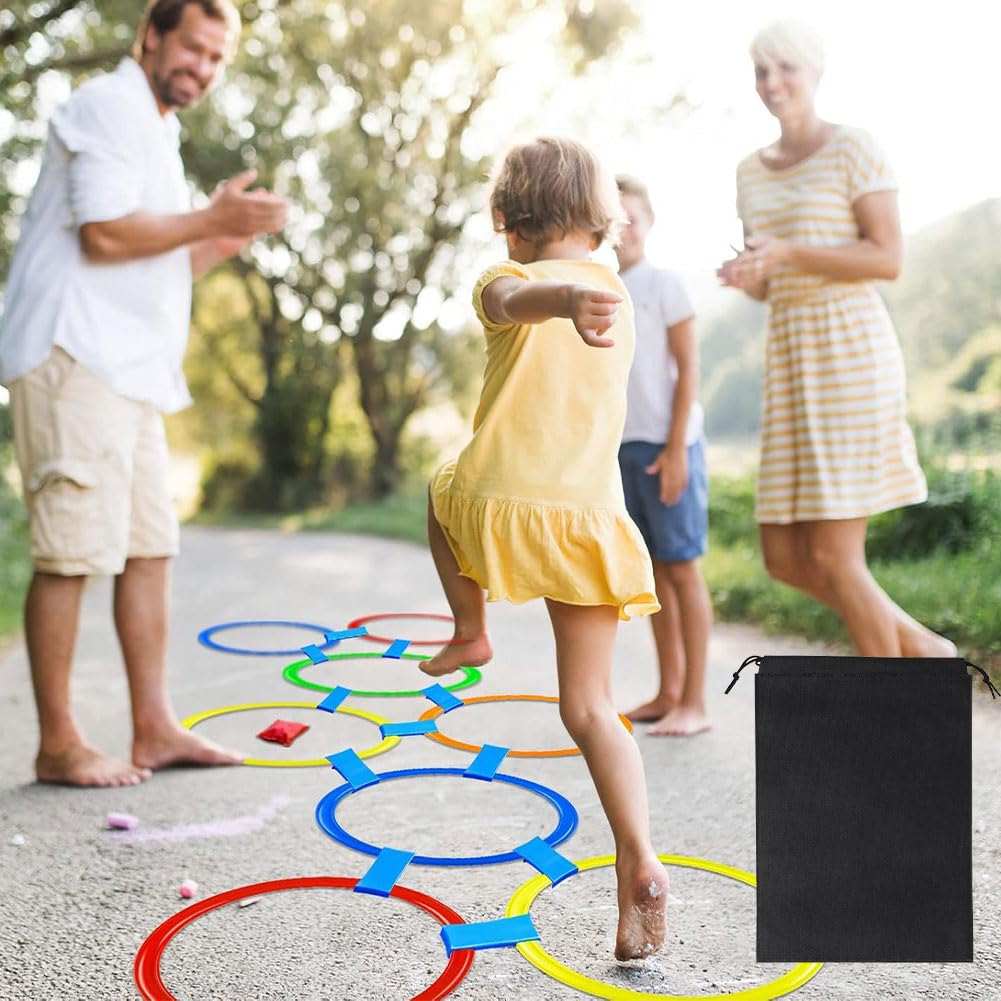 Kiuiom Anelli Di Allenamento Per Velocità E Agilità,Set Di Giochi Da Giardino,10 Pezzi
