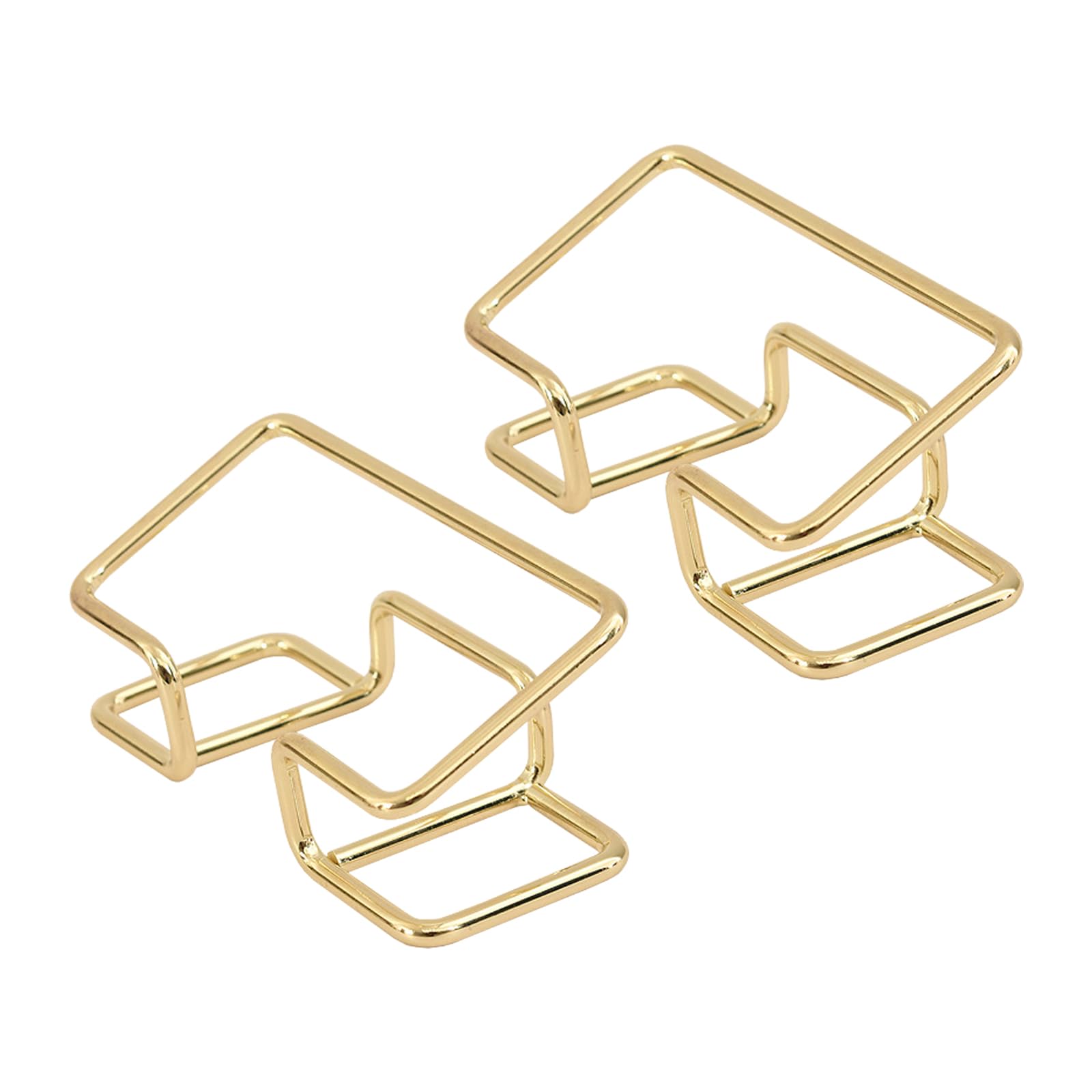 CHUNLINLAODA 2pcs Business Card Holder for Desk Business Card Holder Desktop Gold Metal Business Cards Stand Gold Office Name Card Display Name Cards Organizer for Women Men Office Supplies (gold)
