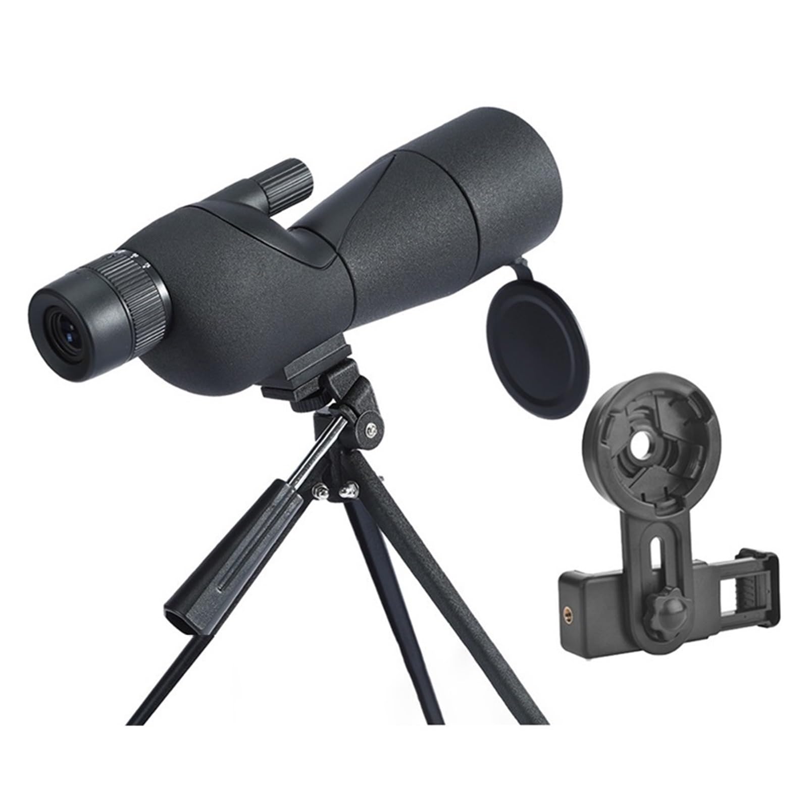 Lunette D'observation Zoom 25-75x60, Lentille Ed, Puissant Télescope Monoculaire À Prisme Bak4 for Le Camping en Plein Air, L'observation des Oiseaux Et Le Tir Facile à Utiliser(Black)