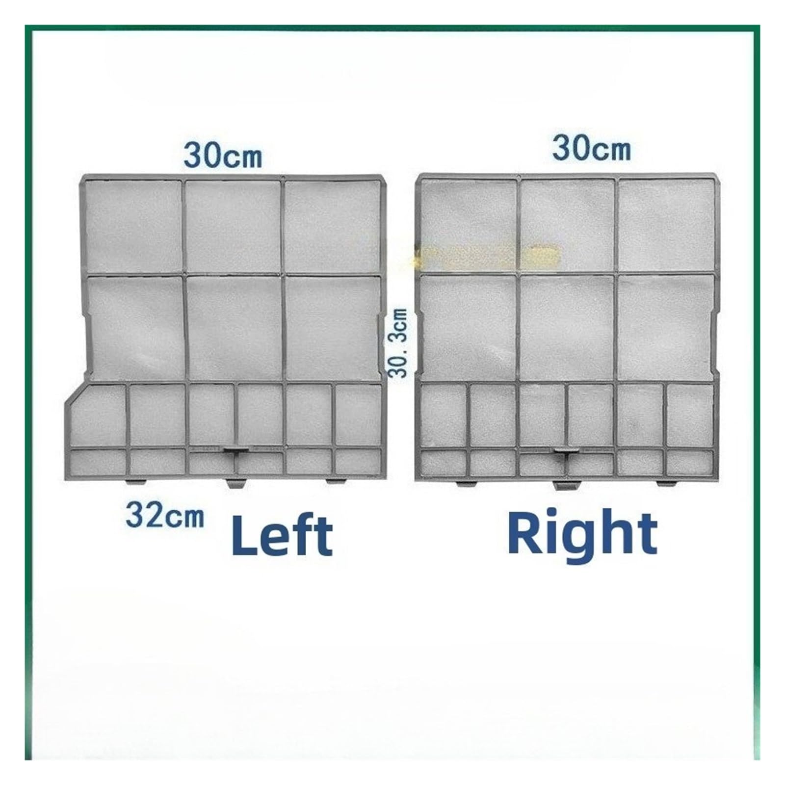 HIZON Filtri dell'Aria condizionata, compatibili con Hitachi, | Sinistra 32×30,5 cm, destra 29,8×30,5 cm