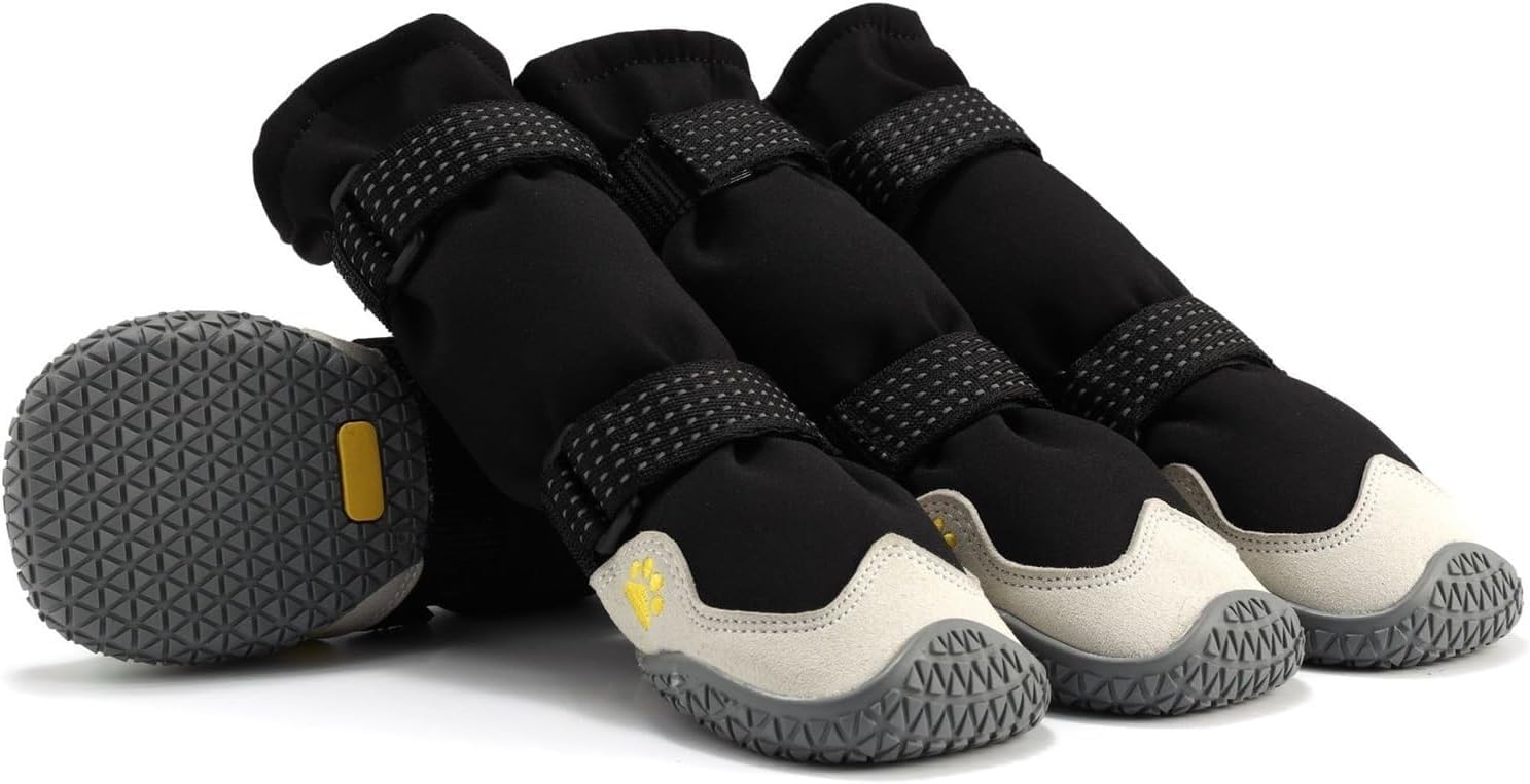 Hundeschuhe, Hundestiefel Und Pfotenschützer Anti-rutsch-Gummisohle Wasserdicht Bei Regenwetter Hundeschuhe, Wandern Im Freien, Für Den Winter, Sommer Heißes P, Grey-4pcs Set, Size-4