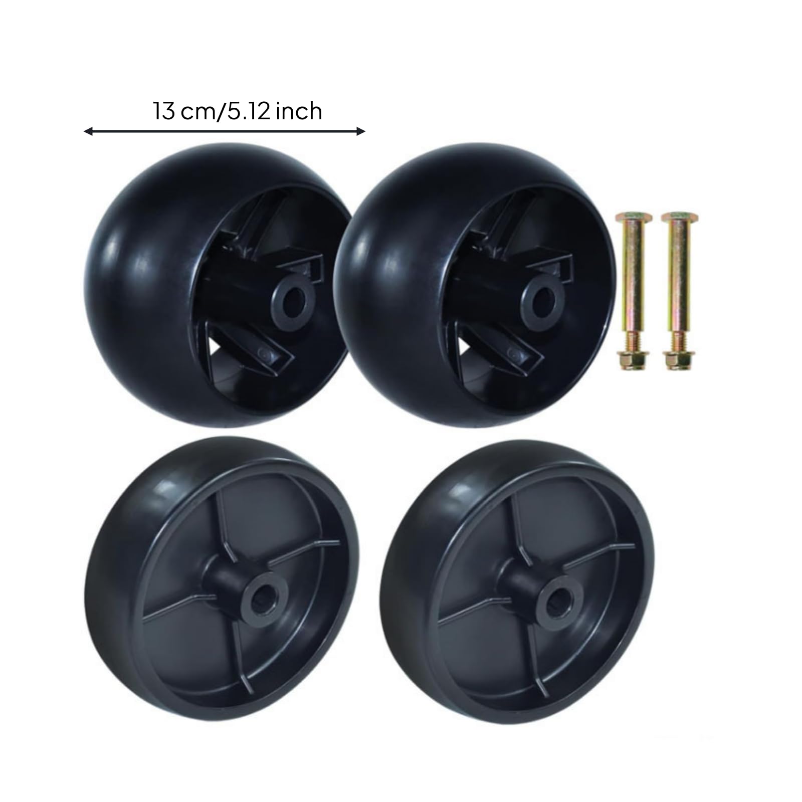 4 Piezas Kit Ruedas para Cortacésped