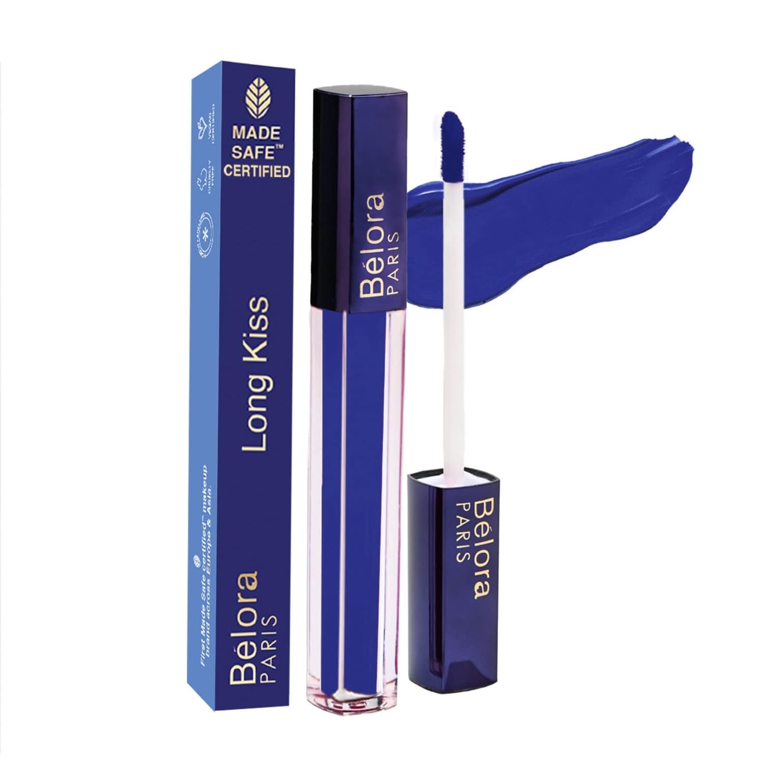 Belora Paris Long Kiss | Liquid Matte Lipstick |Non-Drying| Long Stay 18 hours|100% Matte| Vitamin E |Jojoba Oil| Vegan-Icey Blue Kiss-image-25