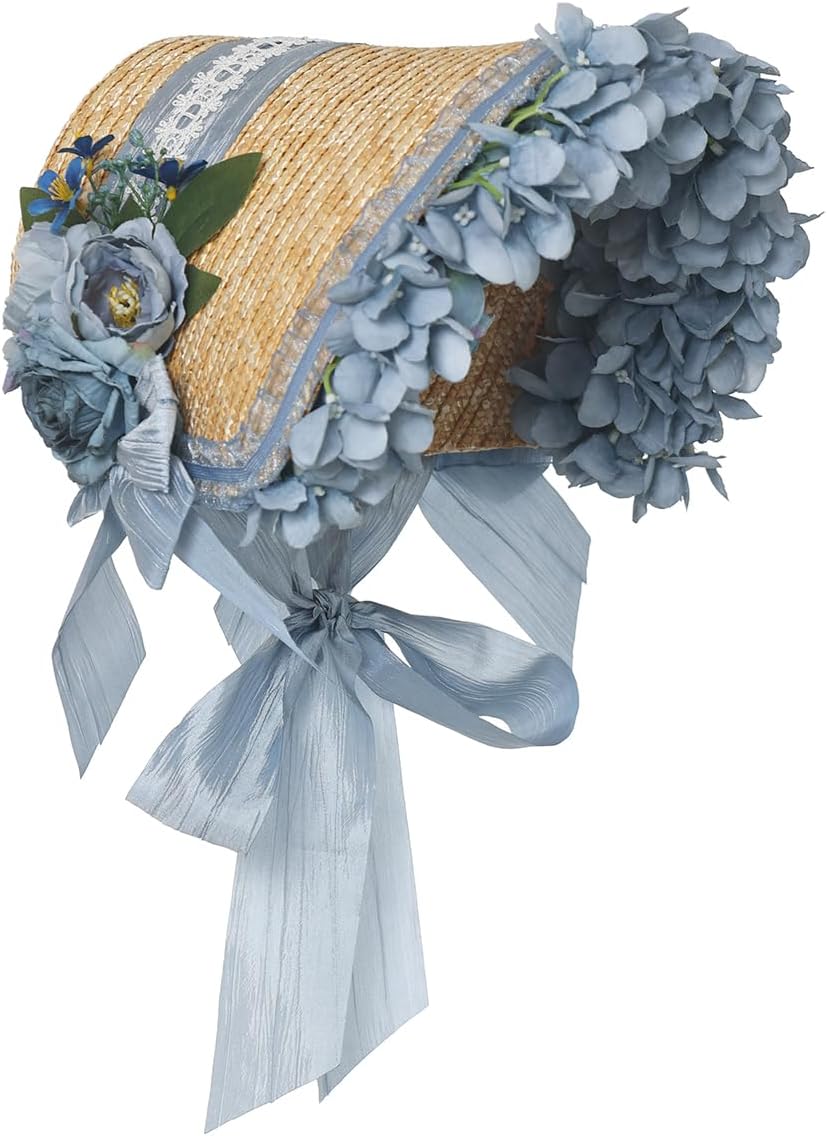 COSDREAMER Womens Victorian Hat Vintage Tea Party Sun Hat Flat - Image 2