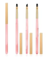 Vista 12 de 3 piezas de cepillo de limpieza de esmalte de uñas, cepillo de uñas resistente a la acetona redondo, plegable y en ángulo para removedor de esmalte