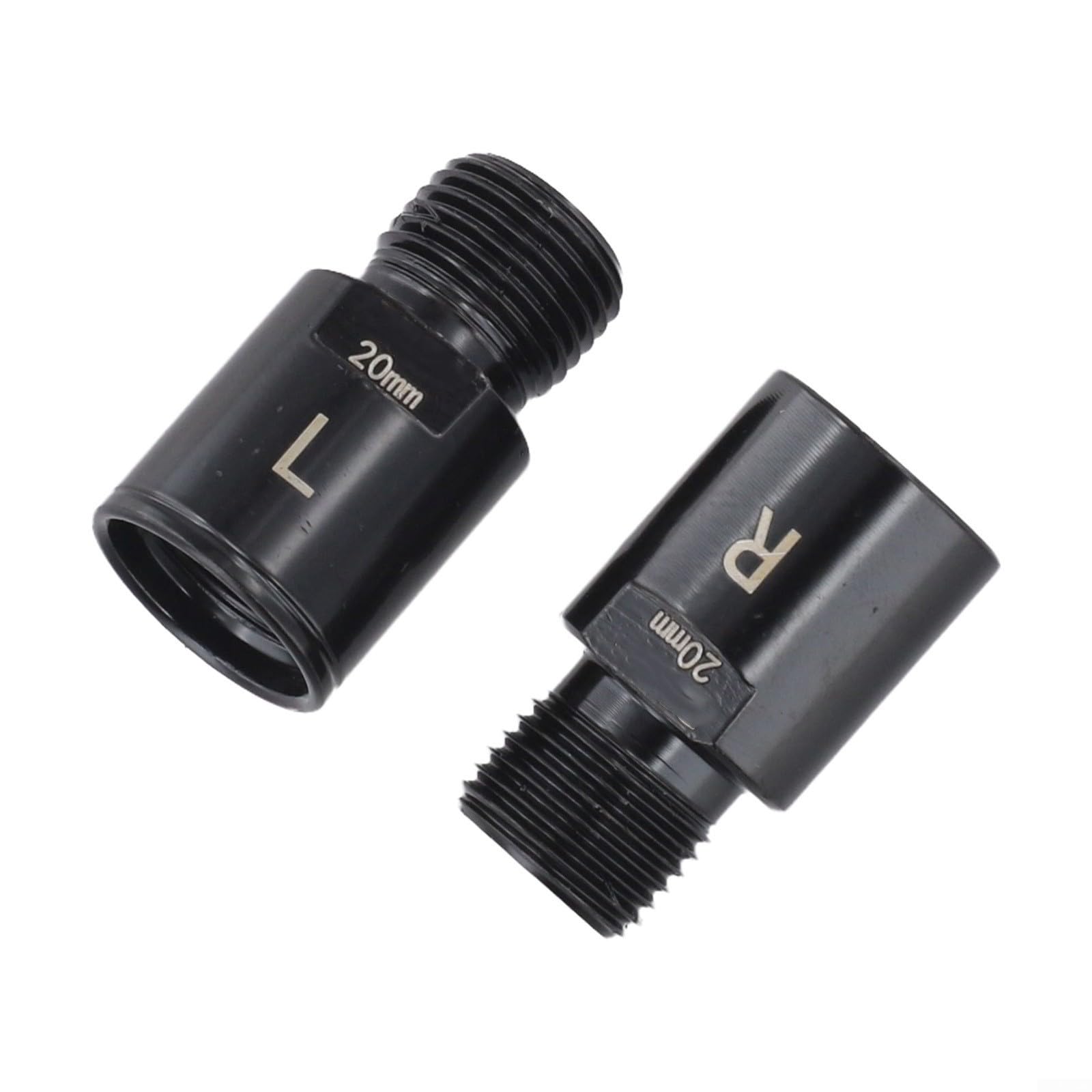 TONIXY For Road Bike Pedal Extenders 16mm and 20mm Designed for 9/16 Inch Threaded Pedals to Improve Pedaling Efficiency (20mm Black)