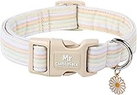 Vista 14 de MR. CHUBBYFACE - Collar de perro de primavera y verano, lindos collares de perro de limón verde, ajustable, duradero, suave, de tela natural