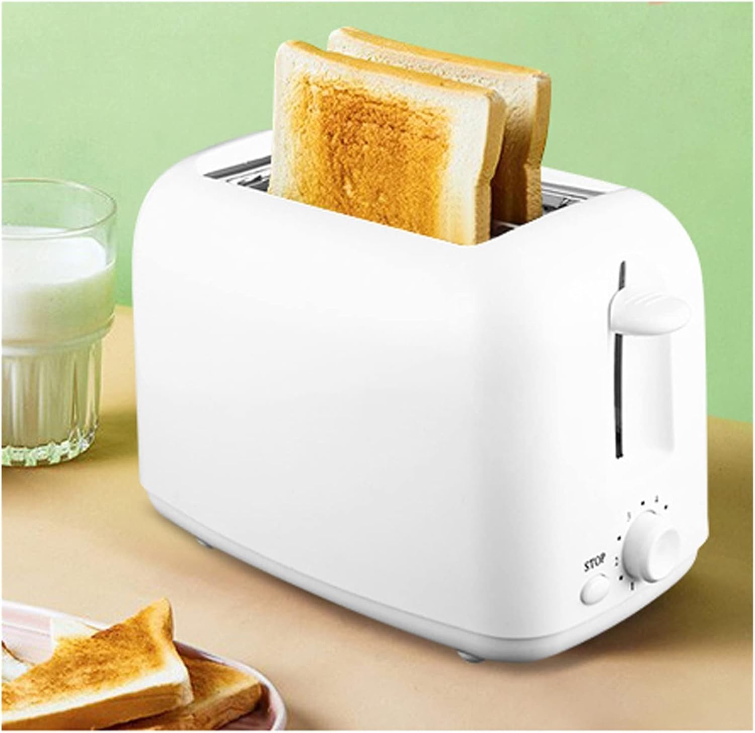 Toaste with Removable Crumb Tray Toasters Cooking Appliances Home Operating Modes Kitchen Mini Auto Breakfast Toaster