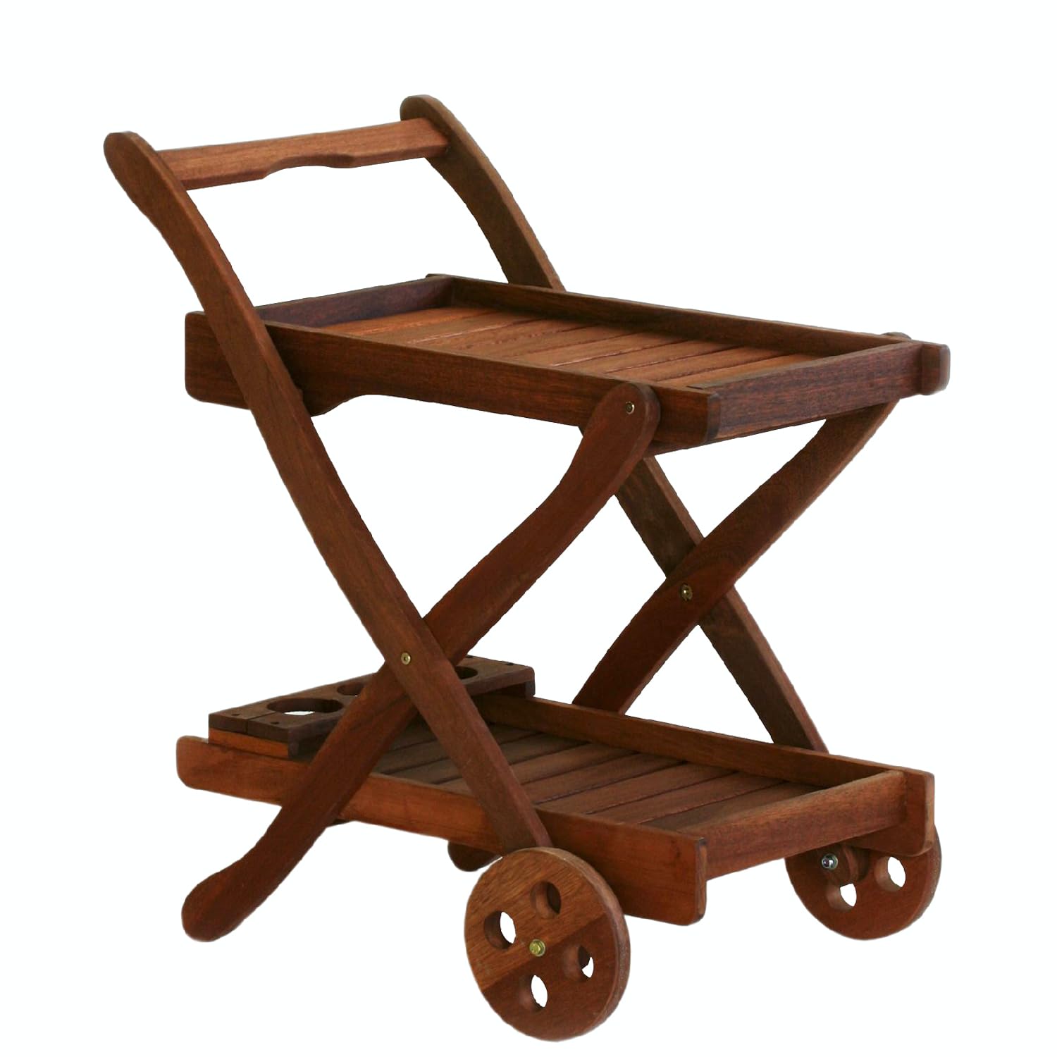 Carrito de servicio Victoria madera Meranti mueble auxiliar cocina con ruedas