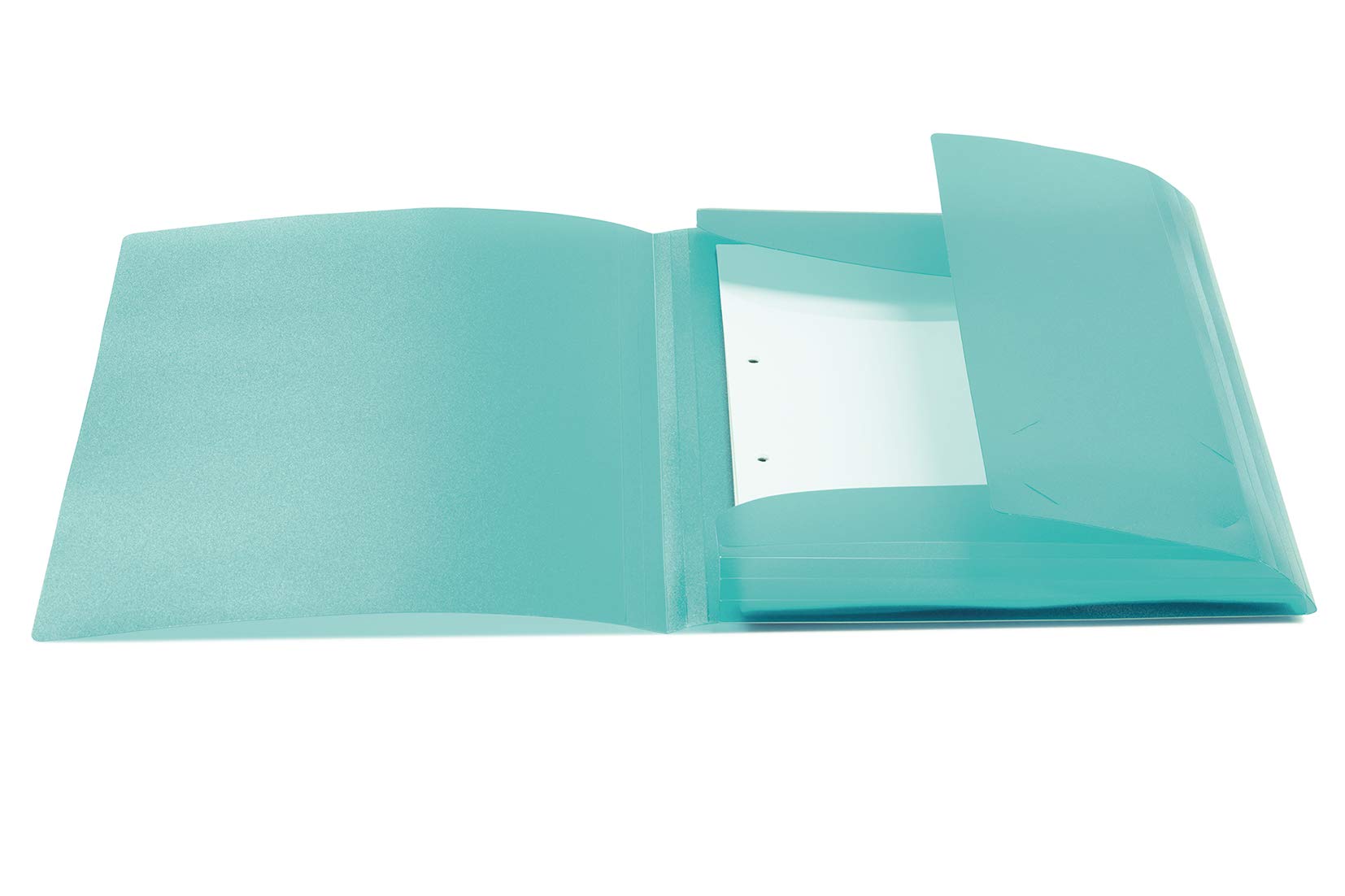 HERMA Folder A4 Turquoise Translucent Set of 3 Plastic Corner Folder with Elastic Band and Inner Flaps for Children Boys and Girls - Image 3