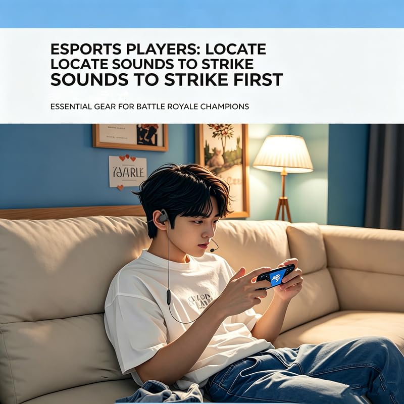 Casque gaming Type-C noir ultra léger pour éviter la fatigue auriculaire
