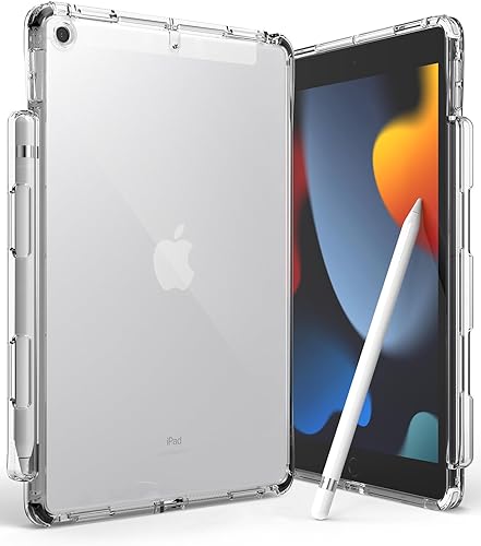 Ringke Fusion Plus con parachoques suave compatible con iPad de 9 generación (10.2 pulgadas, 2021), iPad de 87 generación, transparente, a prueba de