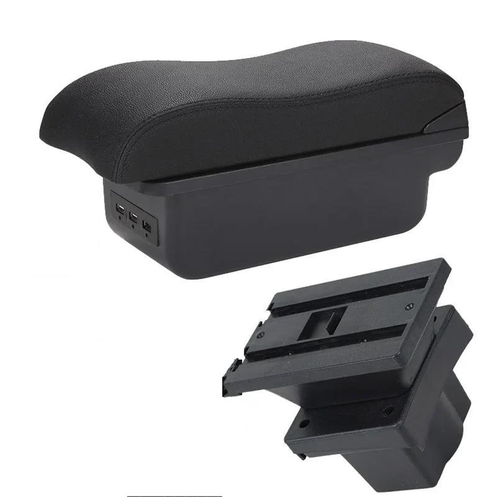 Hjkdsz B2 Black Line For Skoda For Octavia For Yeti Mk2 A5 Car Armrest Curved Box Surface Dedicated Storage Compartment Accessories(B2 Black Line)