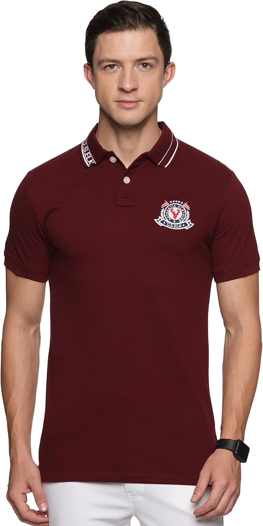 U.S. ELKMen's Polo Shirt - Classic Style and Unparalleled Comfort for Men's Tops, T-Shirts & Shirts