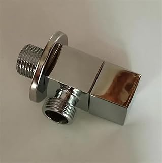 Válvula angular de latón, válvula de control de agua, válvula de esquina de oro cepillado, válvula de agua for grifo de baño, válvulas angulares de latón negro de 1/2 x 1/2, 1 unidad(Chrome)