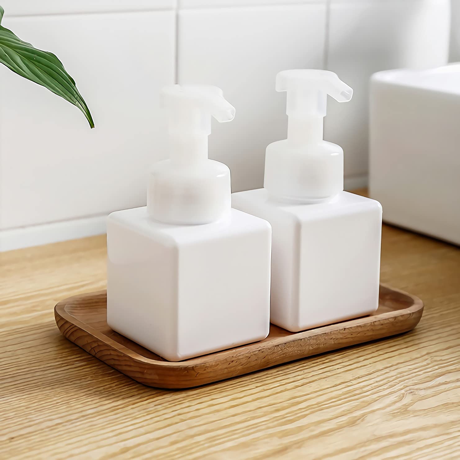 12 Pezzi 250ml 8.5 oz Piazza Riempibile Bianco Dispenser di Sapone Schiumogeno Bottiglie,Ideale per Cucina bagno Igienizzante Mani,Sapone Liquido,Shampoo e Balsamo