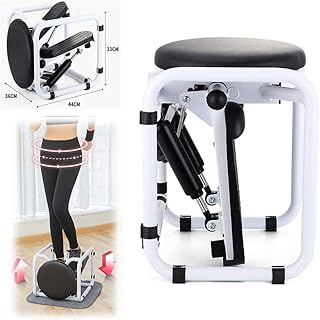 Mini Stair Stepper, Multifunction Fitness Stool Stepper, Home Mini Hydraulic Mute Mountain Climbing Pedal Machine with Draw Rope, Multiple Slimming Mode Super Sound Off Fitness Equipment,A Hello