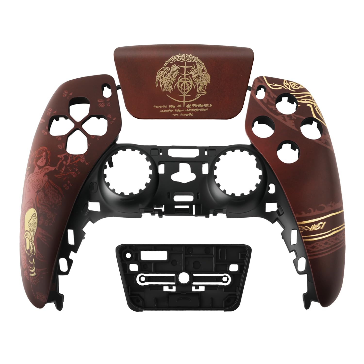 Front Shell with Touchpad for PS5 Controller Custom EldenR-Inspired Faceplate Accessories Kit Compatible with BDM-010 020 030 040